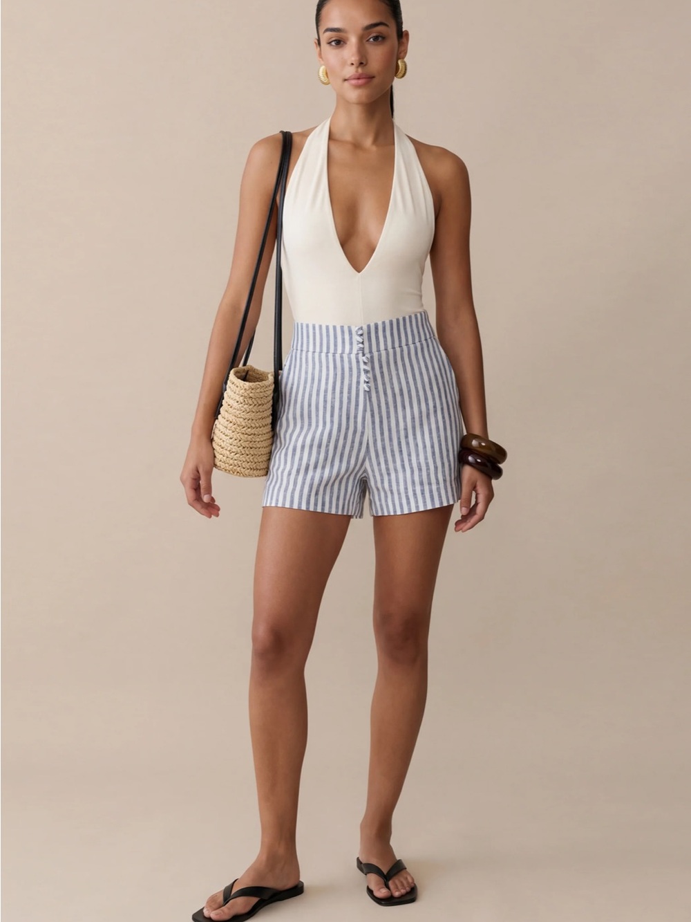 NWT Linen CAARA Kathrin Few Moda Shorts 4